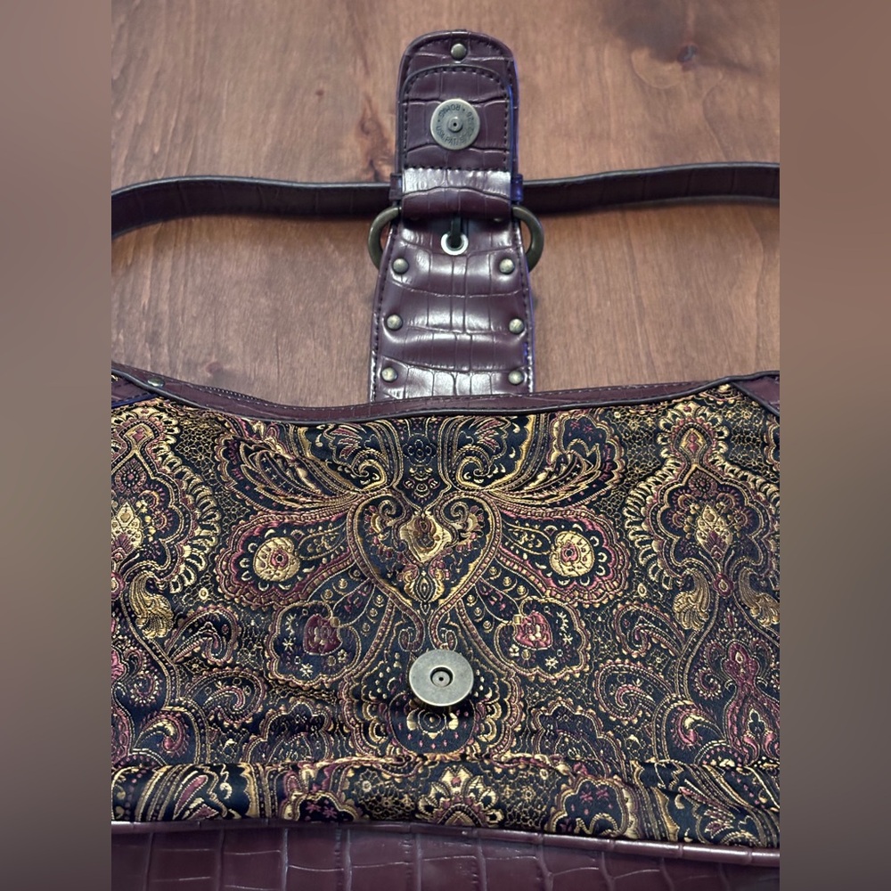 Coldwater Creek Regal Boho Paisley Tapestry Bag - Picture 13 of 16